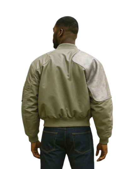 Trimmed Shell Convertible Bomber Jacket