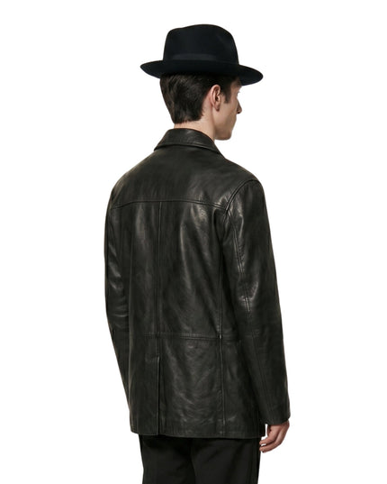 Troye Sivan 2026 Black Leather Long Coat