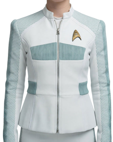 Tv Series Strange New Worlds Jess Bush White Leather Jacket