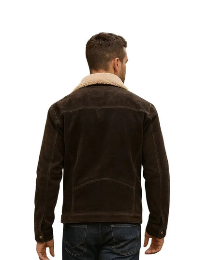 Brown Ugg Belfast Suede Leather Bomber Jacket for men