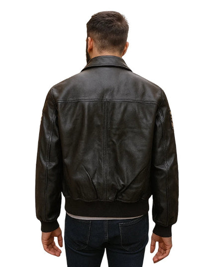 Men's Real Leather Air Force Aviatrix Brown Leather Jacket