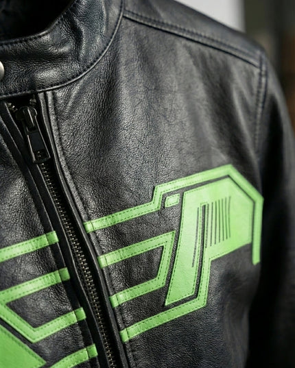 Men's Black Leather Biker Jacket