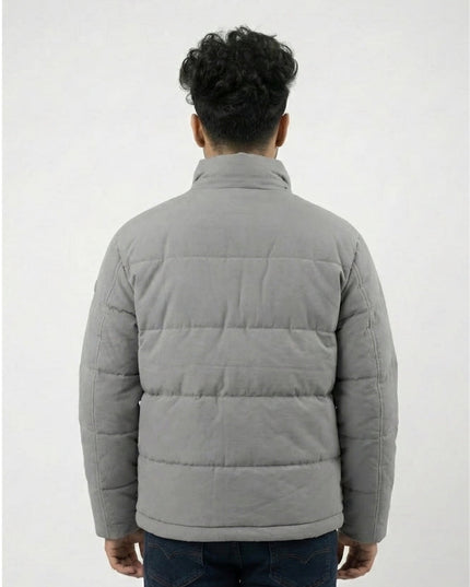 Men's Classic Gray Quilted Puffer Jacket