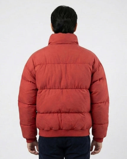 Men's Classic Red Winter Puffer Jacket