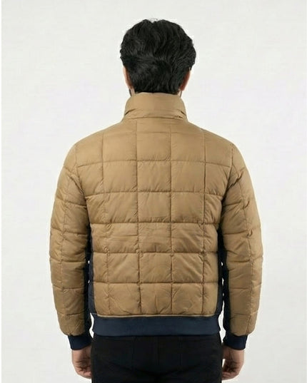 Men's Tan Quilted Puffer Jacket