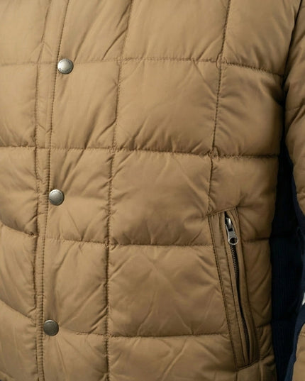 Men's Tan Quilted Puffer Jacket