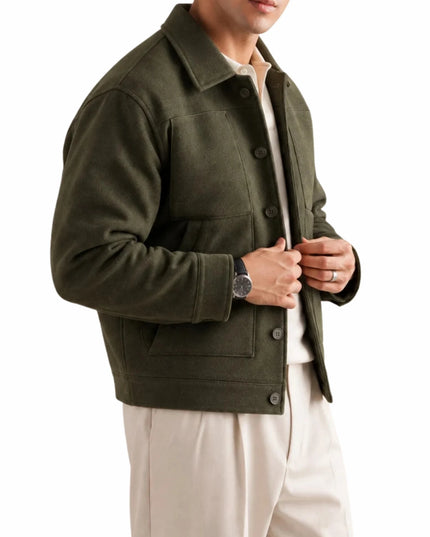 Olive Wool Universal Works Overshirt Jacket
