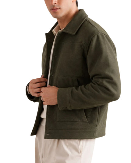 Olive Wool Universal Works Overshirt Jacket