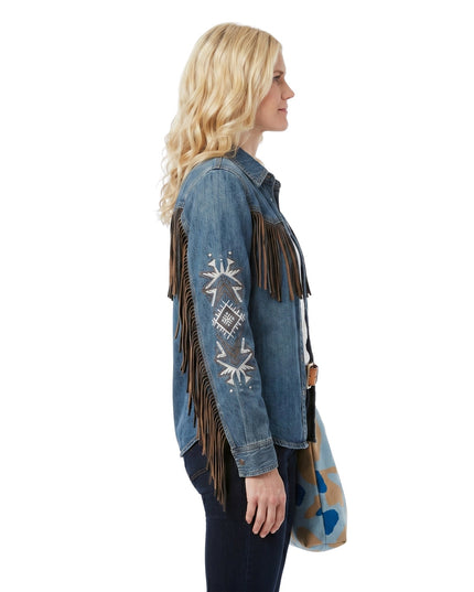 Marshals S01 Ellyn Jameson Denim Fringe Jacket Shop Now