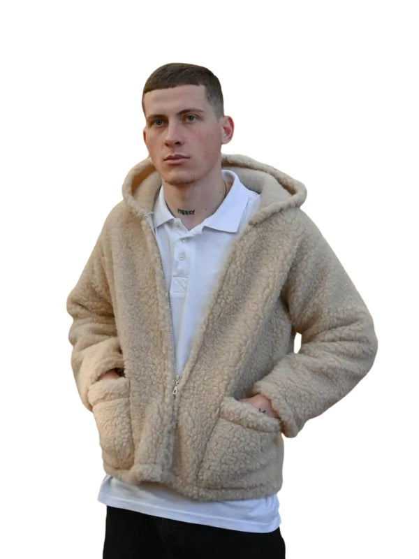 Men's Woolen Jacket with Hood