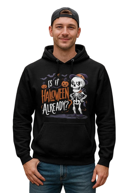 Is It Halloween Already Funny Spooky Skeleton Ghost Pullover Hoodie