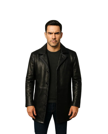 Classmith Black Leather Coat