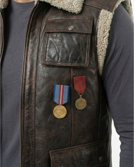 unisex battelgrounds leather vest