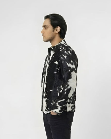 Men’s Cowhide Hair-On Pony Skin Jacket