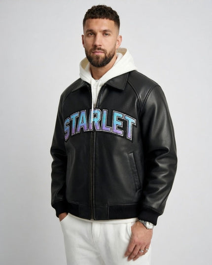 Men’s STARLET Leather Bomber Jacket