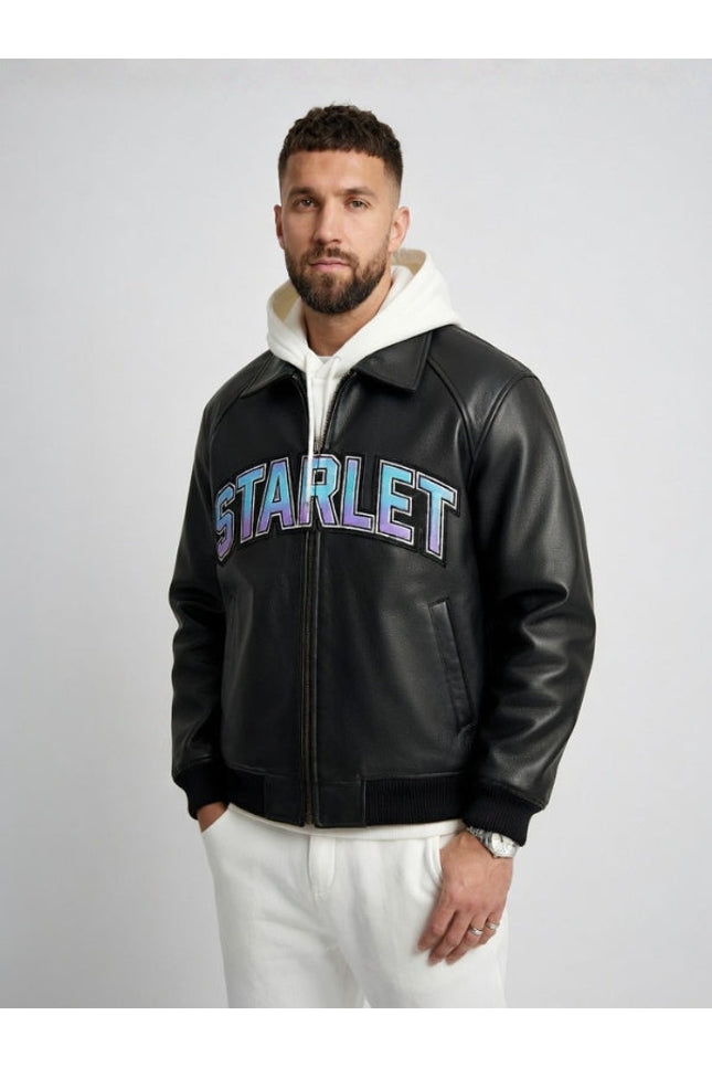 Men’s STARLET Leather Bomber Jacket
