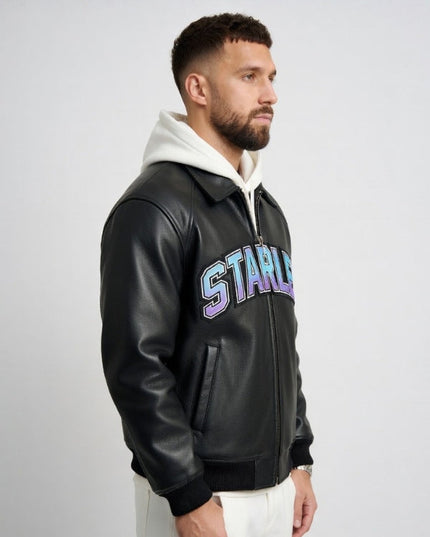 Men’s STARLET Leather Bomber Jacket