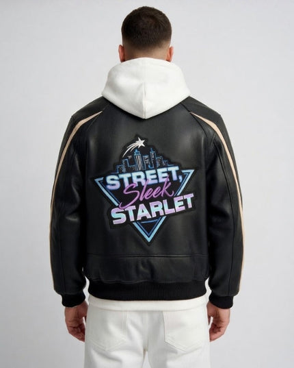 Men’s STARLET Leather Bomber Jacket