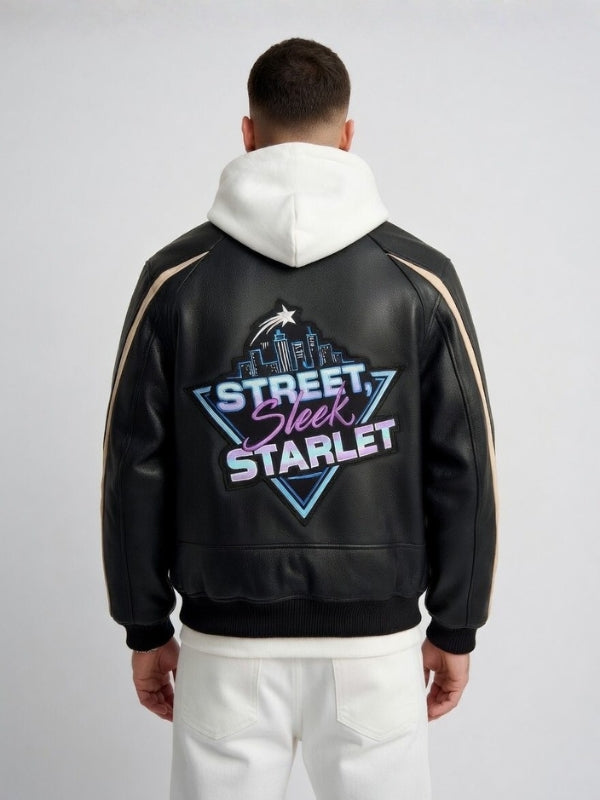 Men’s STARLET Leather Bomber Jacket