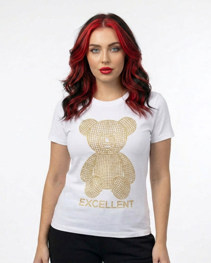 Bling Teddy Bear Rhinestone Tee