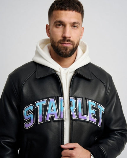 Men’s STARLET Leather Bomber Jacket
