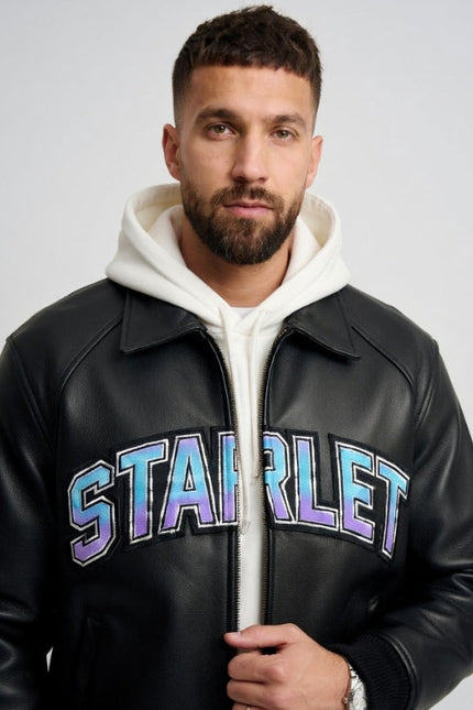 Men’s STARLET Leather Bomber Jacket