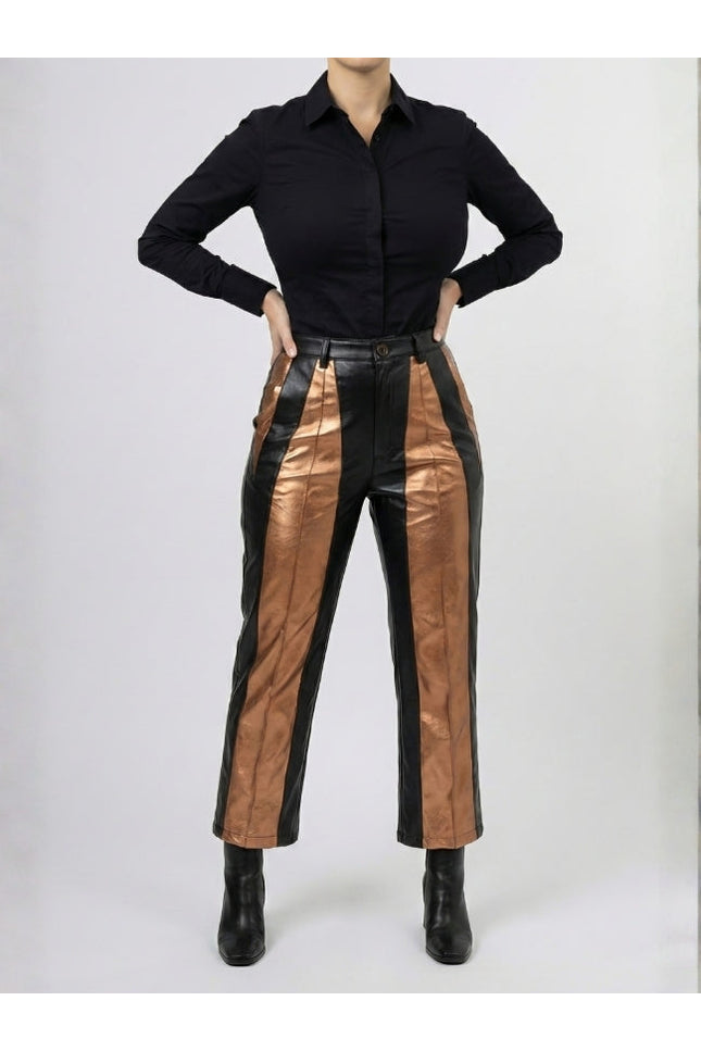 Women’s Cropped Mid-Rise Leather Pants