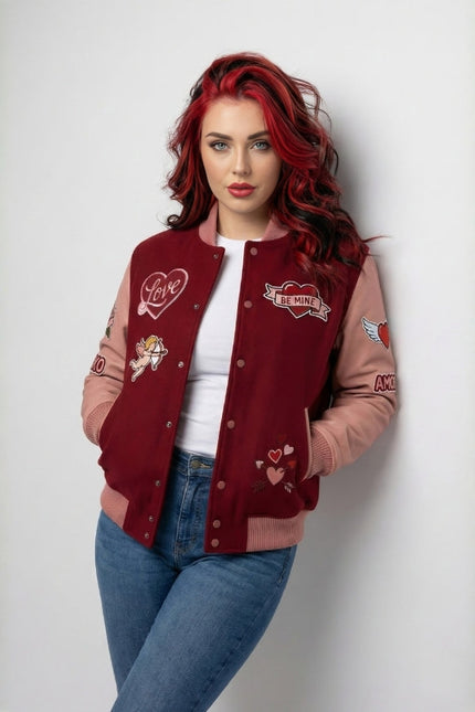 Cupid Valentine Varsity Jacket