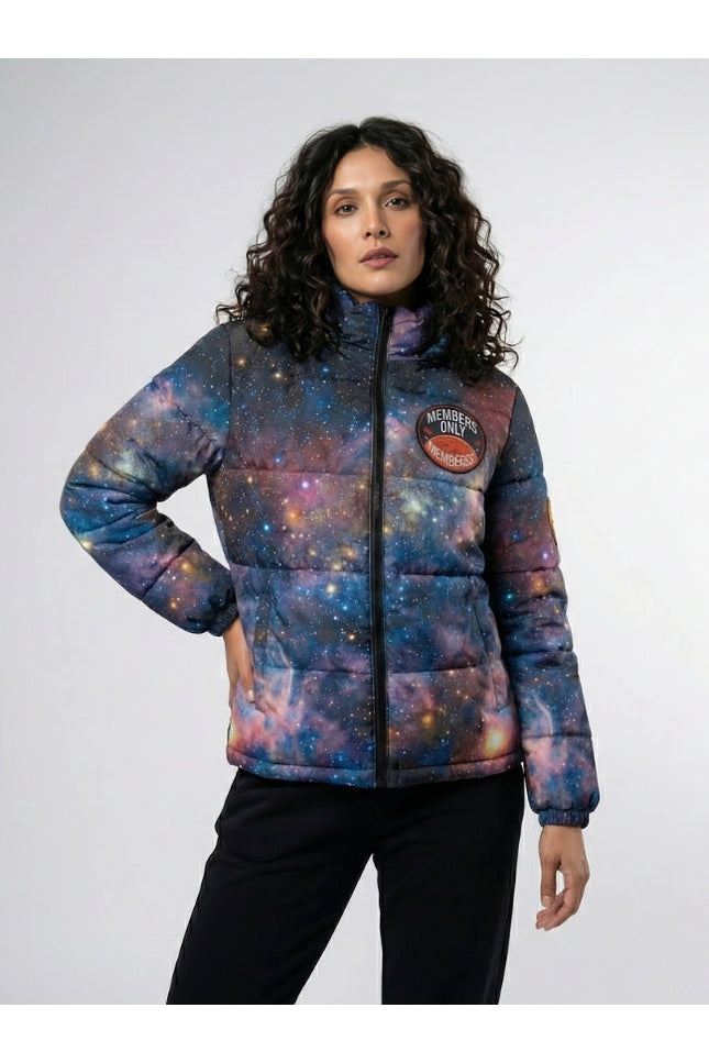 Women’s Cosmic Print Puffer Jacket