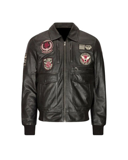 Men's Real Leather Air Force Aviatrix Brown Leather Jacket
