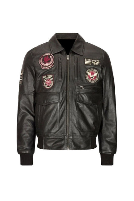 Men's Real Leather Air Force Aviatrix Brown Leather Jacket