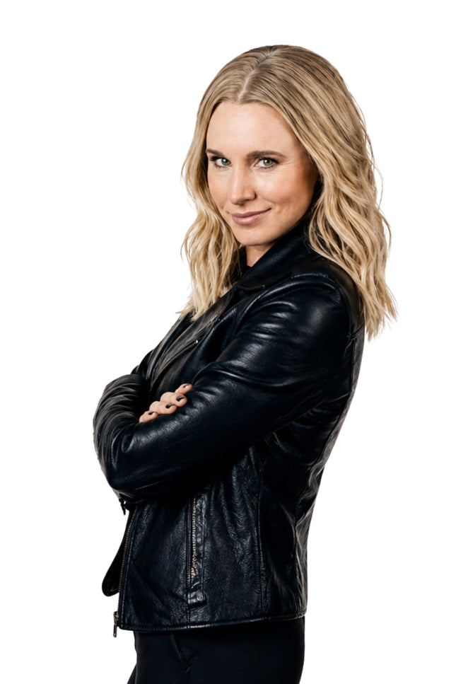 Veronica Mars Kristen Bell Black Biker Leather Jacket