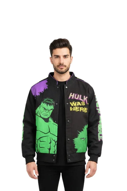 Vintage JH Design Hulk racing jacket with bold superhero style