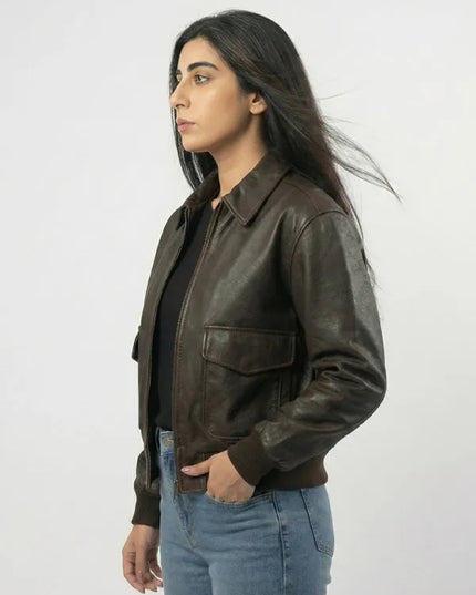 women distressed oversized 90s vintage jacket with relaxed streetwear fit