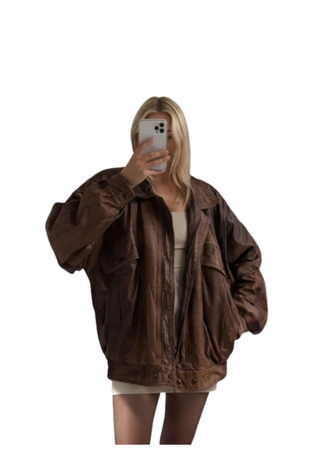 Women's Handmade Oversized Bomber Jacket