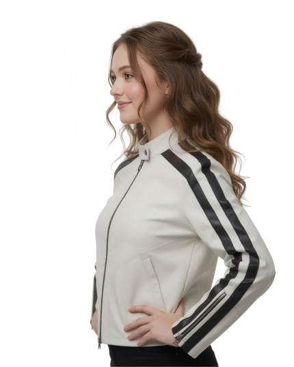 Women's Lambskin Racer Leather Jacket Get now