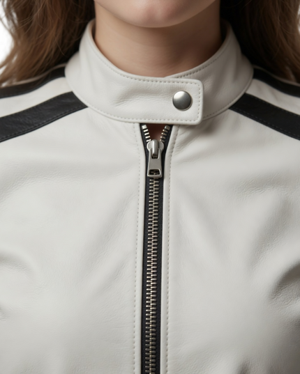 Women's Lambskin Racer Leather Jacket Get now Sale is Live