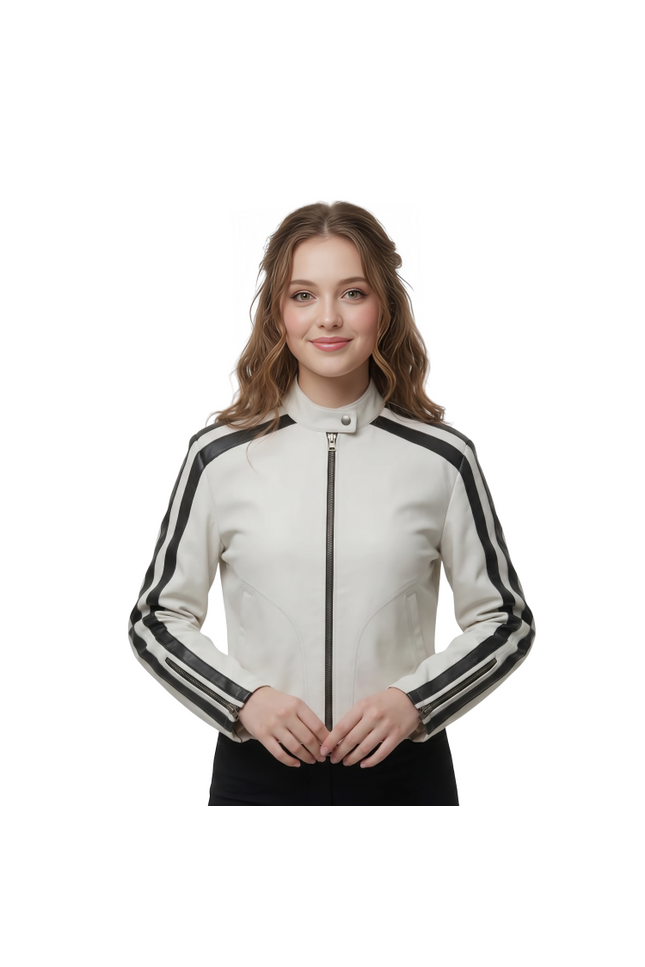 Women's Lambskin Racer Leather Jacket