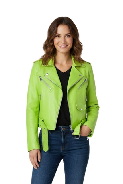 Women's Lime Green And Pink Jacket
