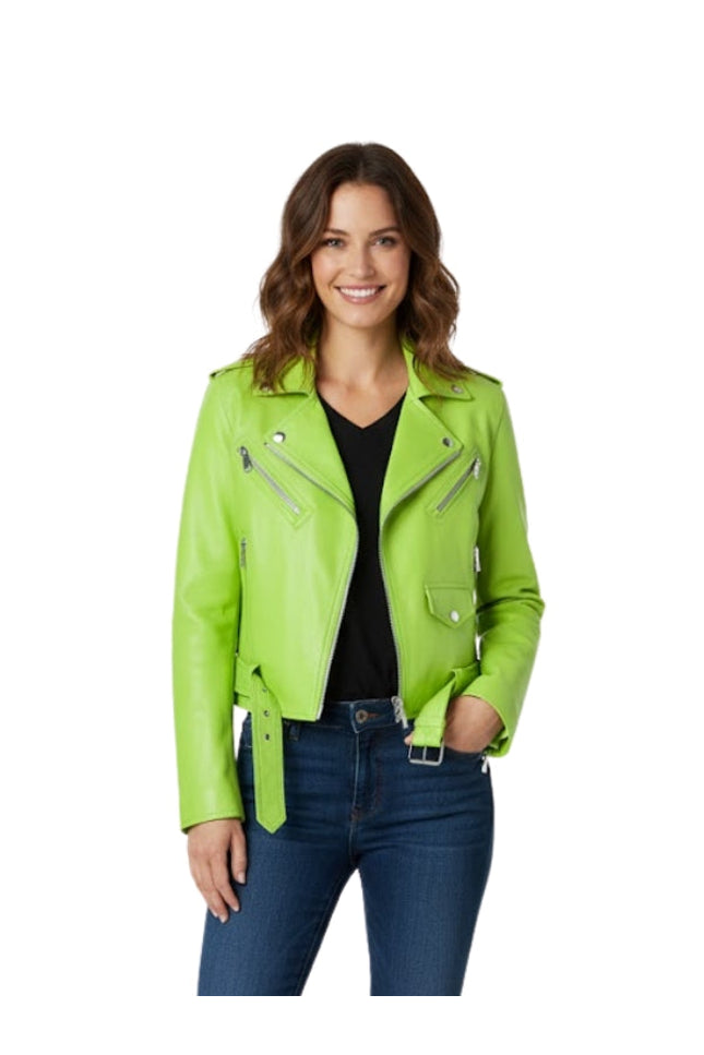 Women's Lime Green And Pink Jacket