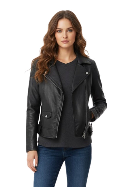 Women's Moto Black Biker Jacket