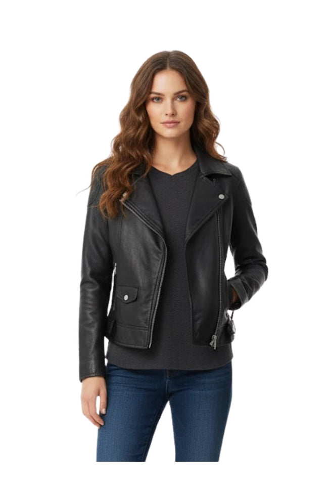 Women's Moto Black Biker Jacket