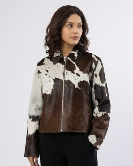Women's Genuine Cowhide Hair On Jacket