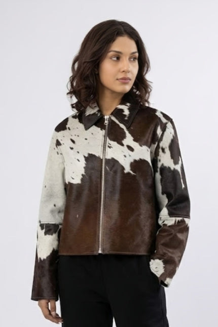 Women's Genuine Cowhide Hair On Jacket
