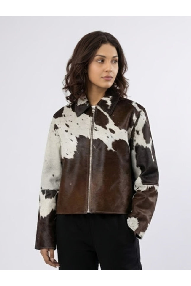 Women's Genuine Cowhide Hair On Jacket