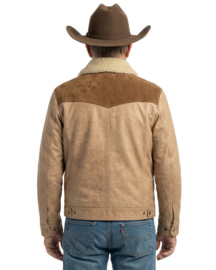 YS Rancher John Dutton Leather Shearling Coat