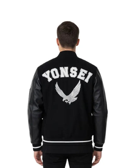 Yonsei University letterman varsity jacket for men and women with a timeless campus style and comfortable fit
