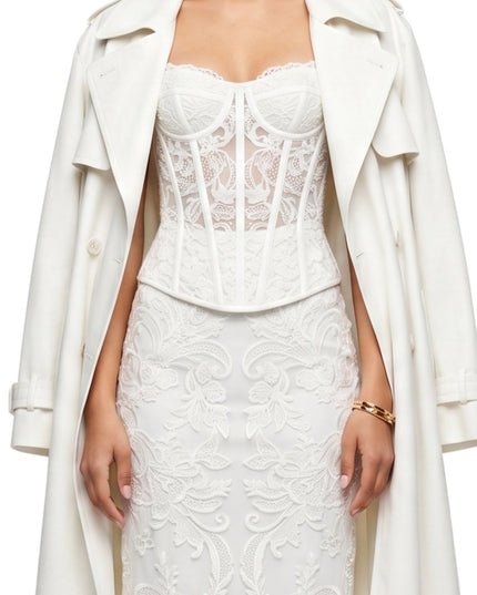 Zendaya Inspired Off-White Wool Coat Paris 2026