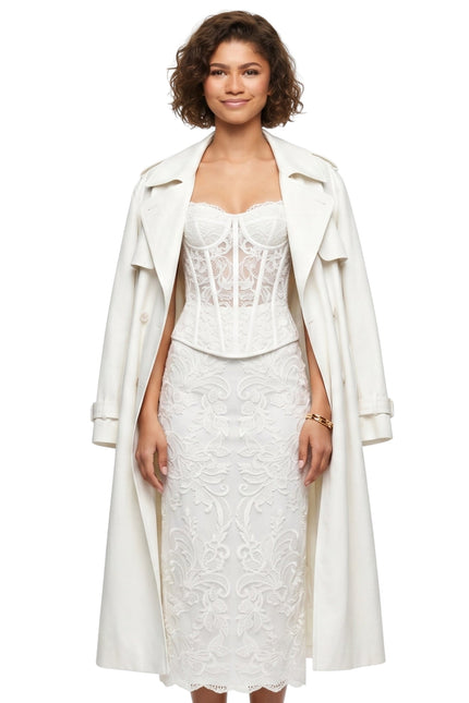 Zendaya Paris 2026 Off White Wool Coat