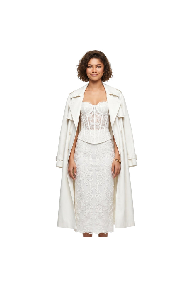 Zendaya Paris 2026 Off White Wool Coat